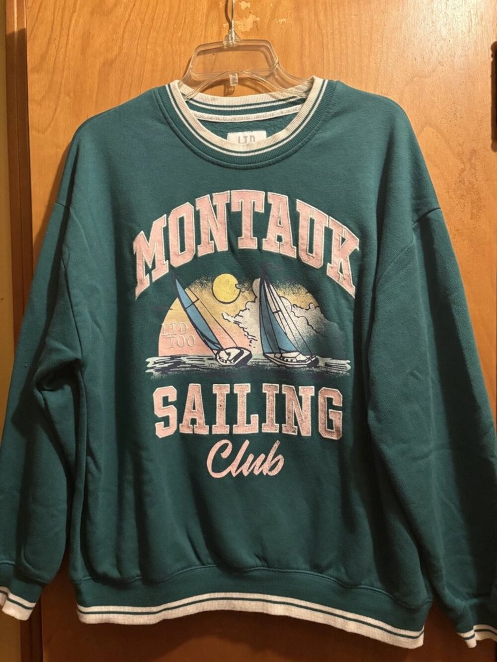 Limited Too Teal Montauk Sailing Club Crewneck Sweatshirt - Size Medium